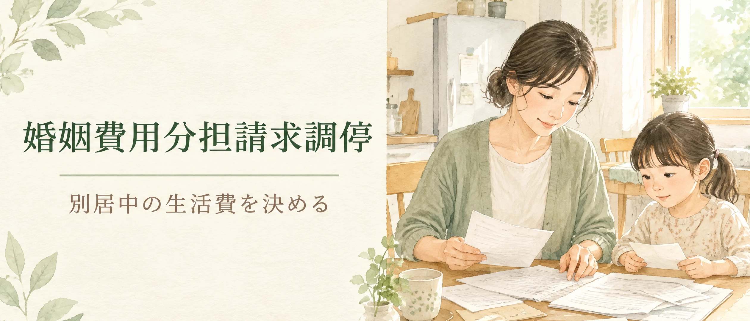 婚姻費用分担請求調停|別居中の生活費を決める