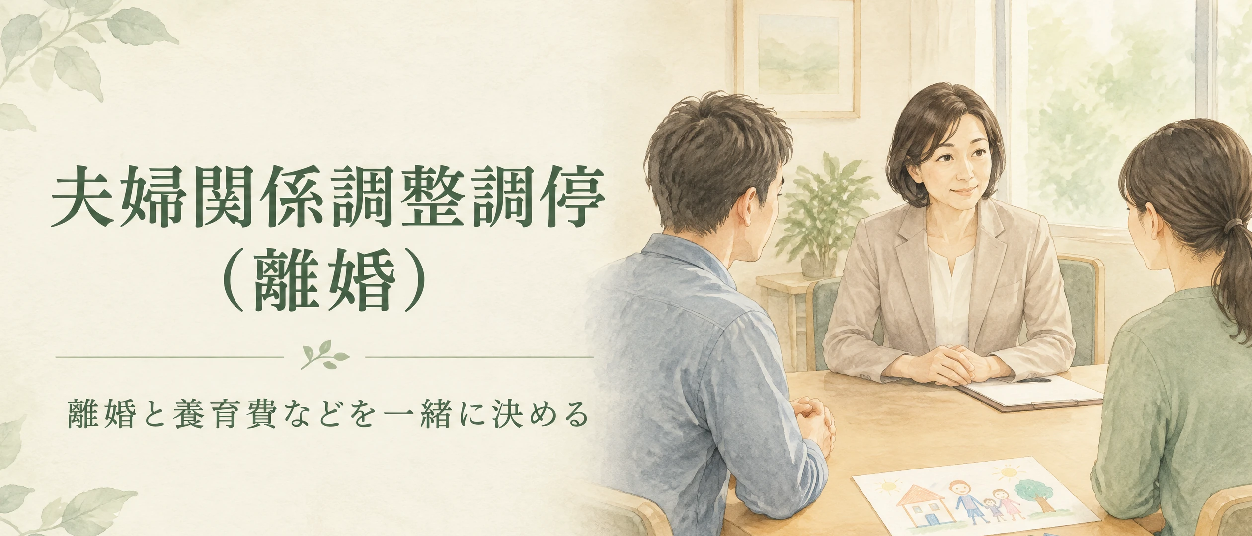 夫婦関係調整調停(離婚)|離婚と養育費などを一緒に決める